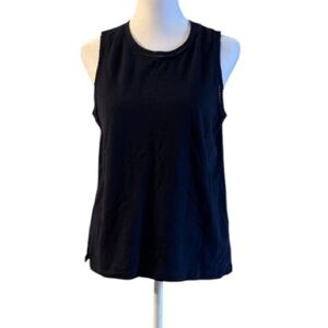J.Crew Navy Cotton Tank Top Size Small Sleeveless Basic Scoop Neck